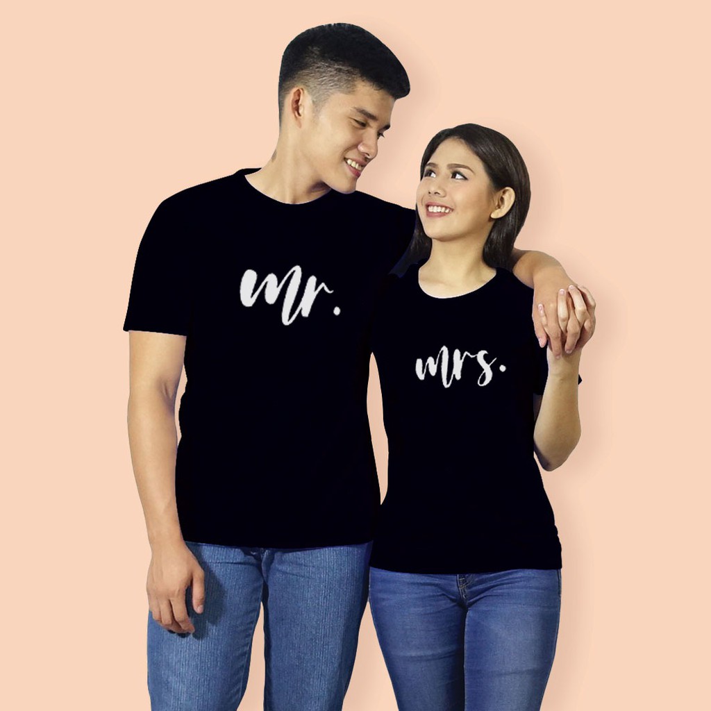 baju kapel pasangan kaos kapelan lengan pendek termurah harga grosir/satuan tumblr tee LATINA MR MRS
