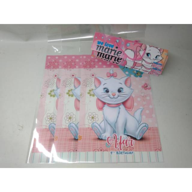 

Plastik snack ulang tahun anak custom karakfer marie the cat hompimpa party