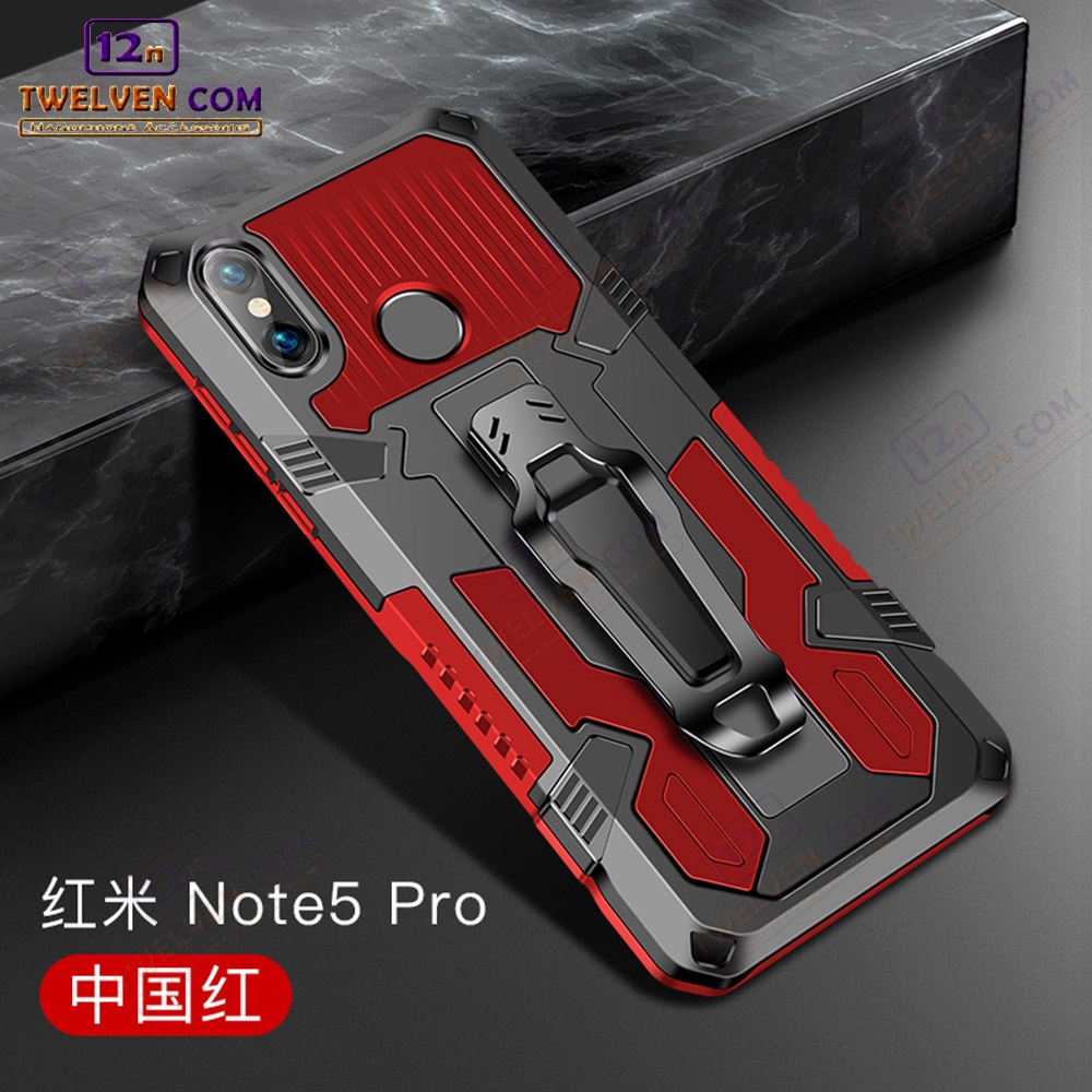 Case Shockproof Xiaomi Redmi Note 4 / 4x / Note 5 / Note 5 Pro / Note 5a Prime / Note 6 Pro / Note 7 / Note 7 Pro / Note 8 / Note 8 Pro / Note 9 / Note 9 Pro / Note 10 / Note 10s / Note 10 Pro / Note 10 Pro Max - Armor Hardcase Stand Clip