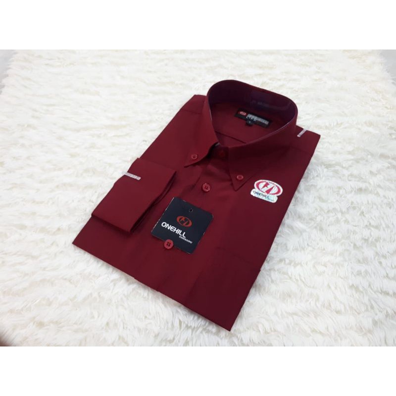 KEMEJA POLOS FORMAL PRIA LENGAN PANJANG  ONEHILL / DEANHILL/ NINEHILL