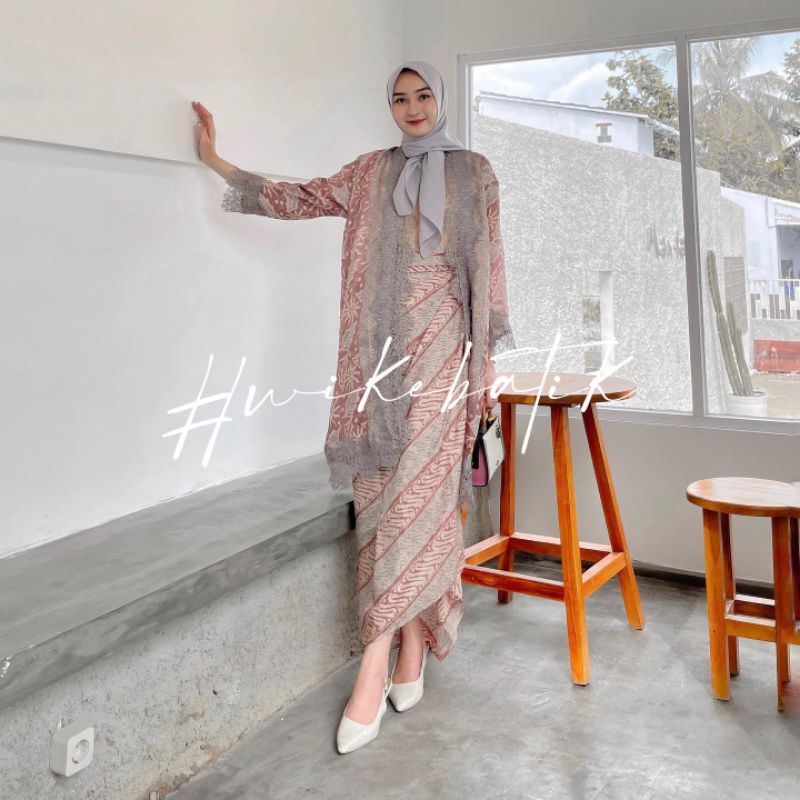 WIKE BATIK | SET OUTER LACE AGHNIA VISCOSE | BATIK TRUSMI