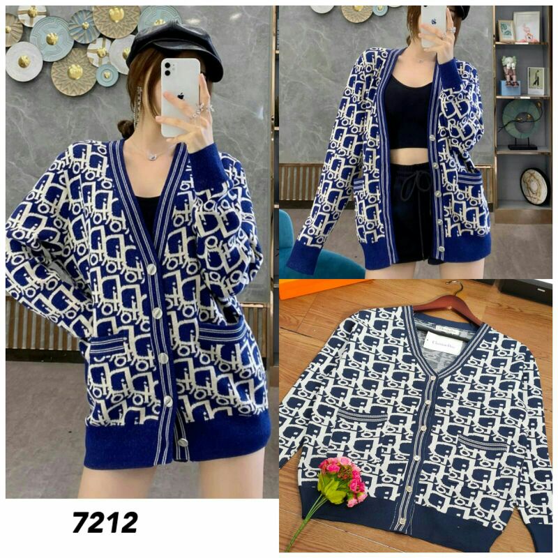 Cardigan rajut dior 7212