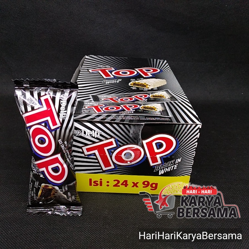 

DELFI TOP BLACK IN WHITE WAFER ISI 24'S X 9GR- PER BOX