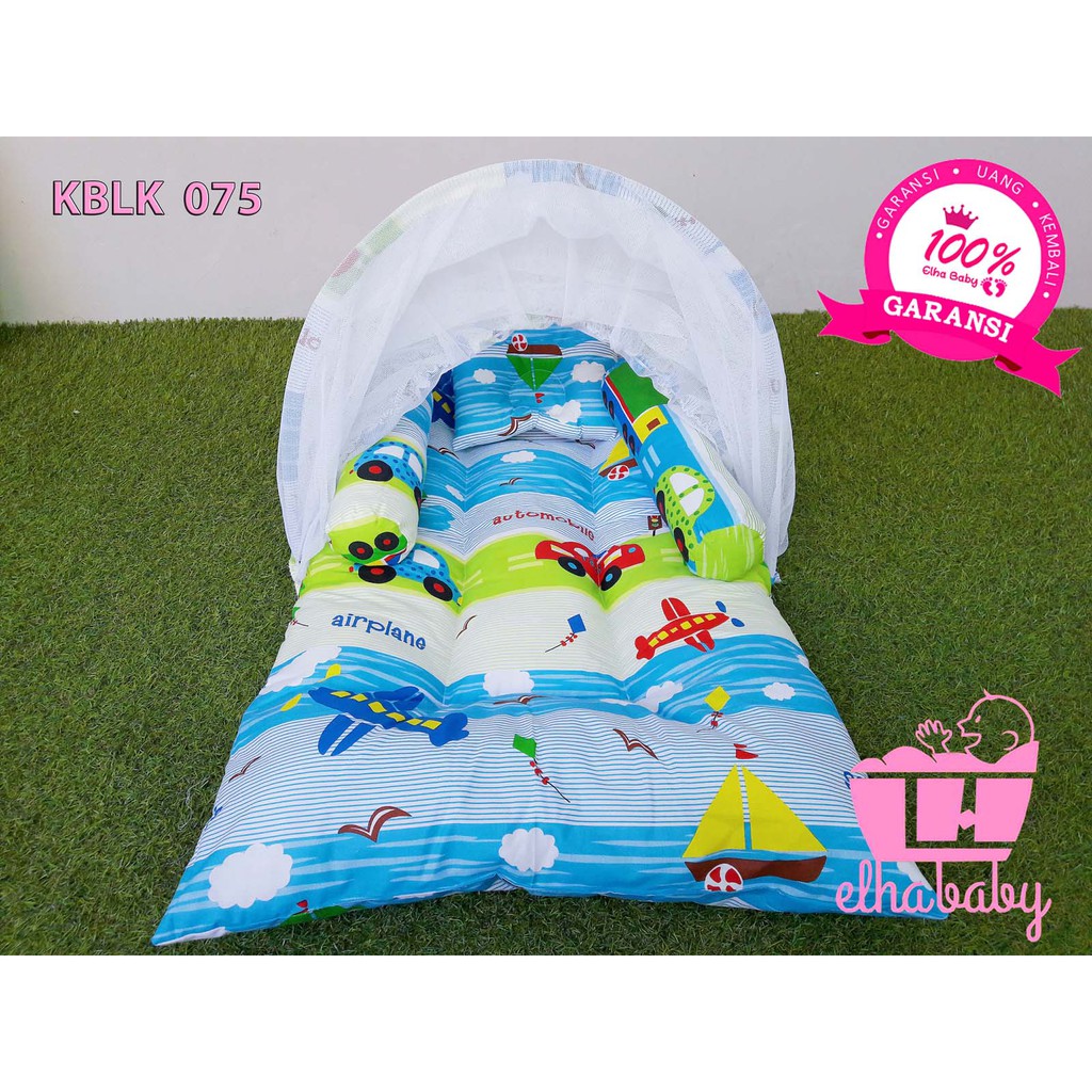 Kasur Kelambu Bayi Set Bantal Guling Babyland / Kasur Lipat Kelambu Bayi / Kasur Kelambu /Kasur Bayi