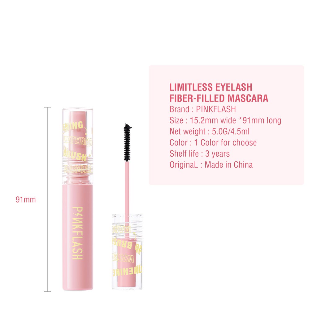 PINKFLASH OhMyWink Length Curled Ultrathin Fibre Waterproof Limitless Eyelash Skinny Mascara Long-lasting