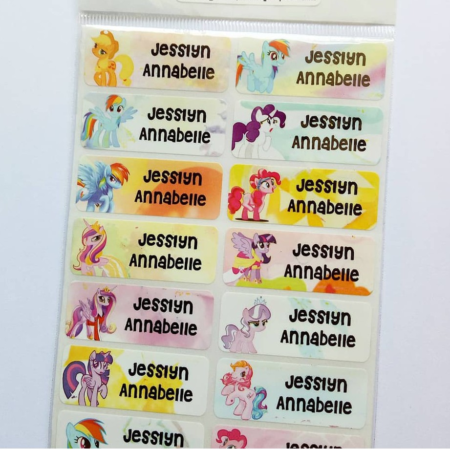 

STIKER LABEL NAMA WATERPROOF - MY LITTLE PONY