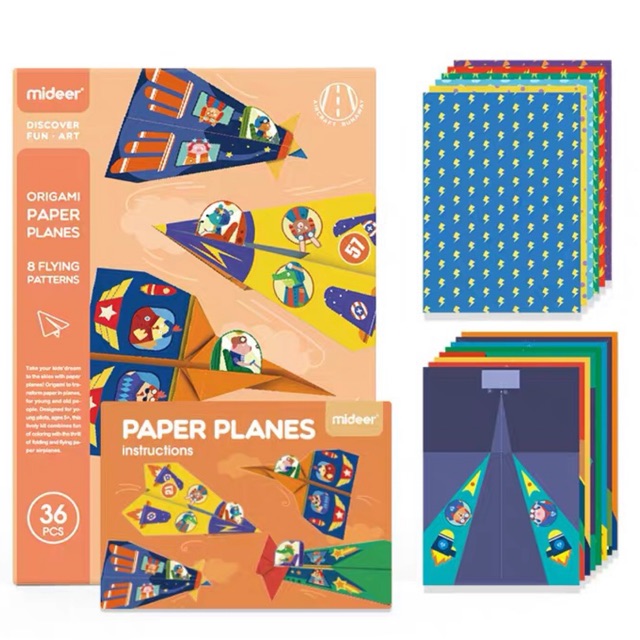 

Mideer origami paperplanes - mainan edukasi anak - pesawat origami