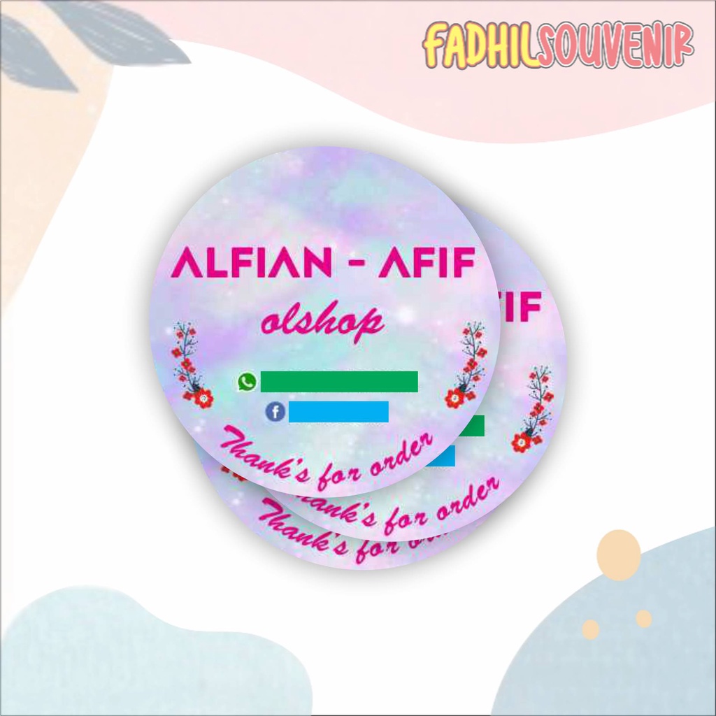 

Custom CETAK STIKER CROMO BULAT LABEL NAMA MAKANAN TOPLES KEMASAN BOTOL MINUMAN CUSTOM KROMO Fadhilsouvenir