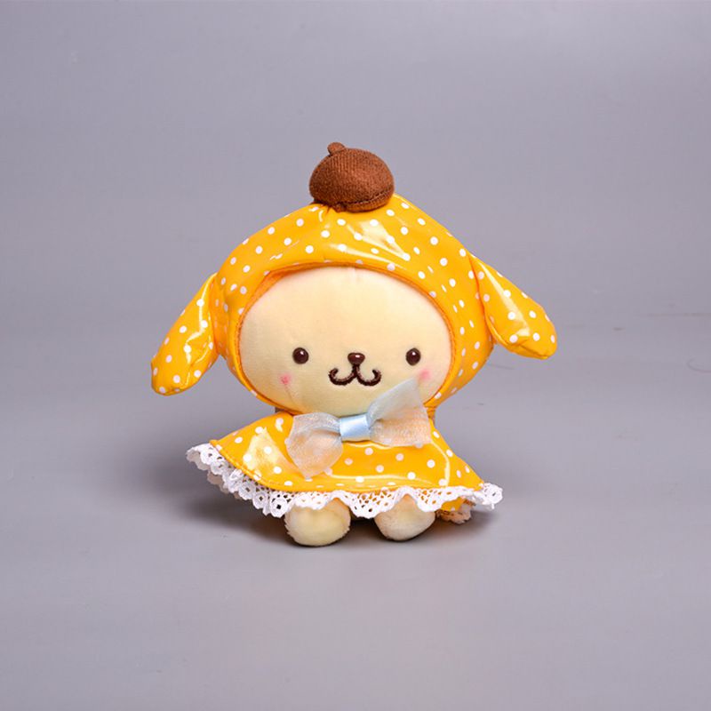 Sanrio Kuromi Plush My Melody Cinnamonroll Raincoat Plush Doll Pendant Backpack Ornament Decor Gifts