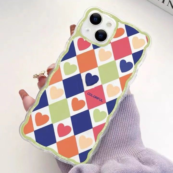 Soft Case TPU Transparan Motif Kotak-Kotak Untuk Iphone 13 12 Mini 11 Pro X XR XS Max SE 2020 6 6S 7 8 Plus