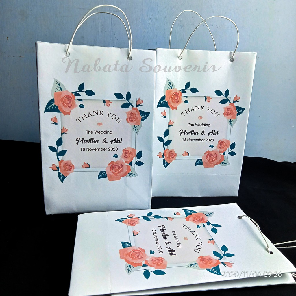 Souvenir Pernikahan 2021 | Cinderamata Paper Bag Souvenir - Kado -Pernikahan Custom