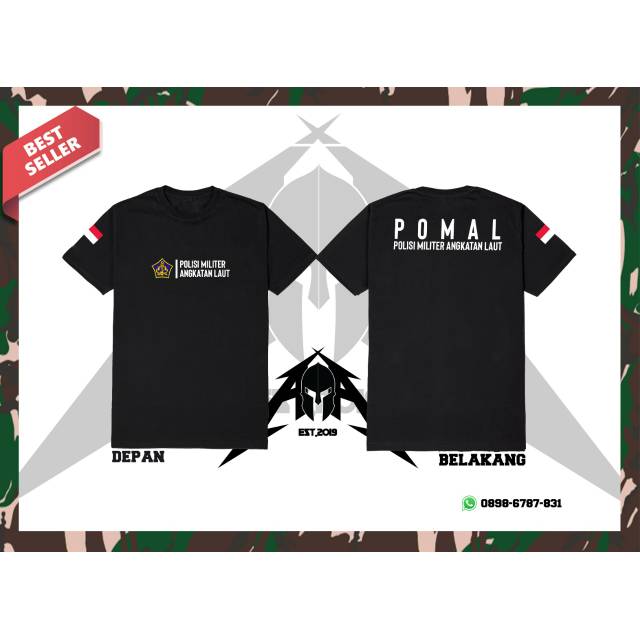 Kaos baju Pomal Polisi militer angkatal laut indonesia Armor Atribut