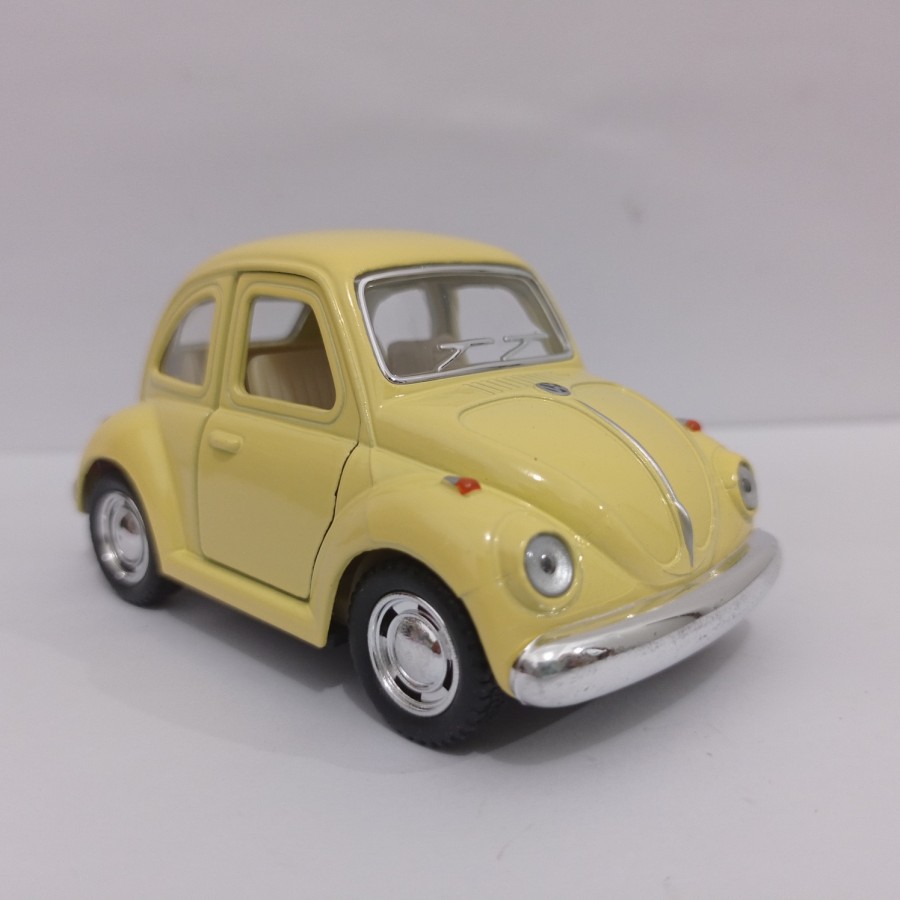 Mainan anak Diecast Volkswagen beetle yellow  clasic vw kodok bahan besi  harga murah