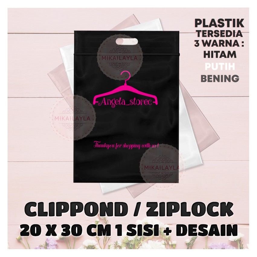 

Sablon Plastik Clipond 20x30 1 SISI + DESAIN