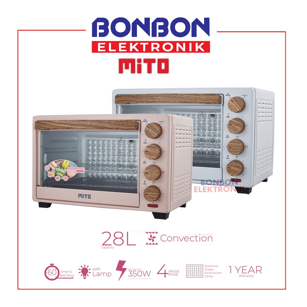 MITO MO 999 Oven Listrik 28 Liter (Wood Series) 350W / MO999