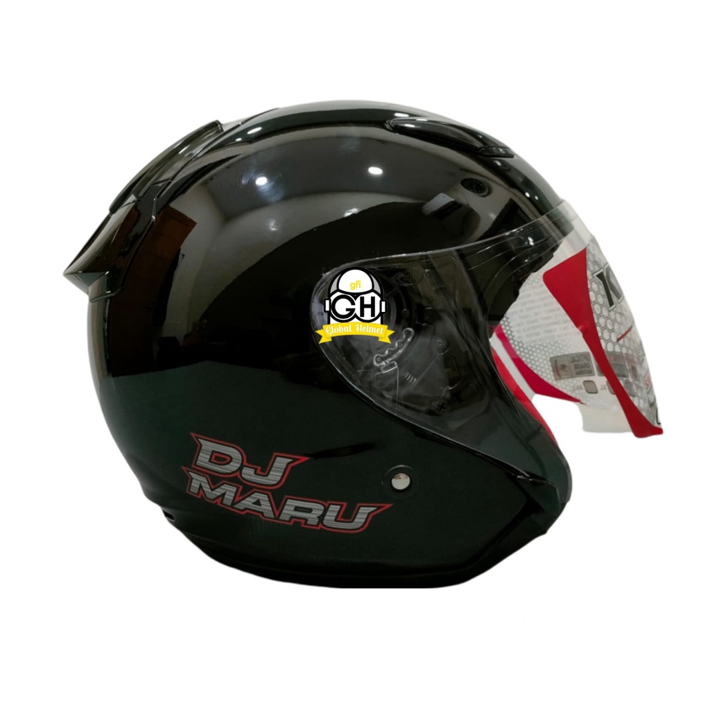 HELM HALF FACE KYT DJ MARU KYT DJMARU SOLID BLACK