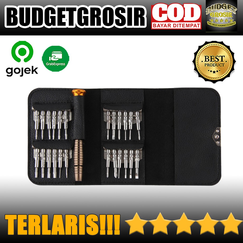 Obeng Reparasi Torx Set 25 in 1 Untuk iPhone 4/5/6/6 Plus - JN00021--Taffware