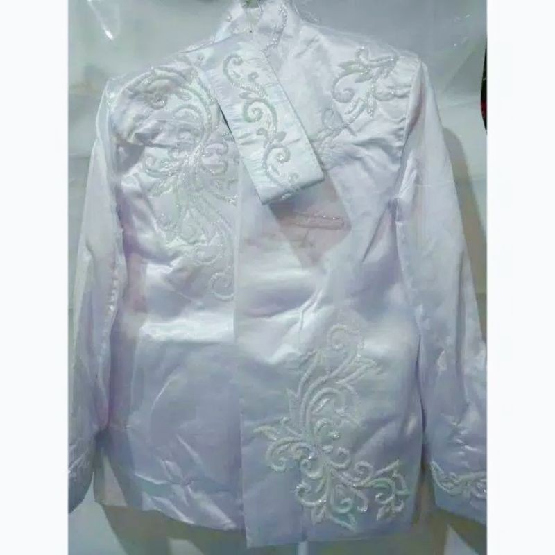 beskap basofi pengantin pria akad baju nikah wedding putih asraf second preloved bekas peci celana
