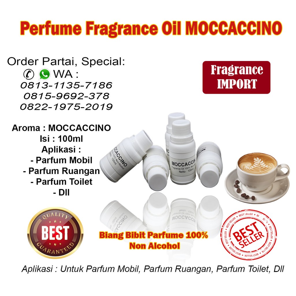 Bibit Biang Parfum Aroma MOCCACCINO 100ml / Parfum Chocolate / MOCACINO