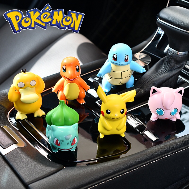 Genuine Edition Pokemon Action Figure Original Pikachu Bulbasaur Charmander Psyduck Model Anime Mainan Boneka Collections Hadiah
