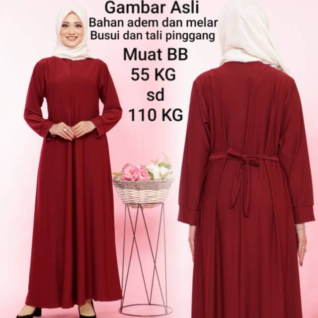 Gamis Jersey Jumbo Untuk sehari hari bahan adem banget  