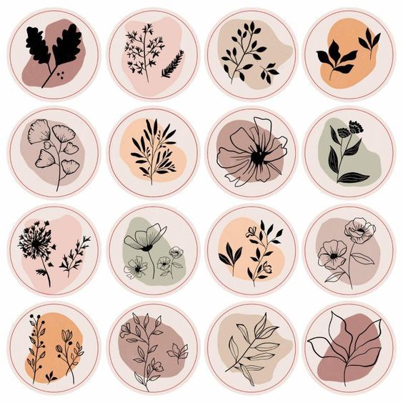 

Sticker/Stiker Motif Aesthetic Flowers