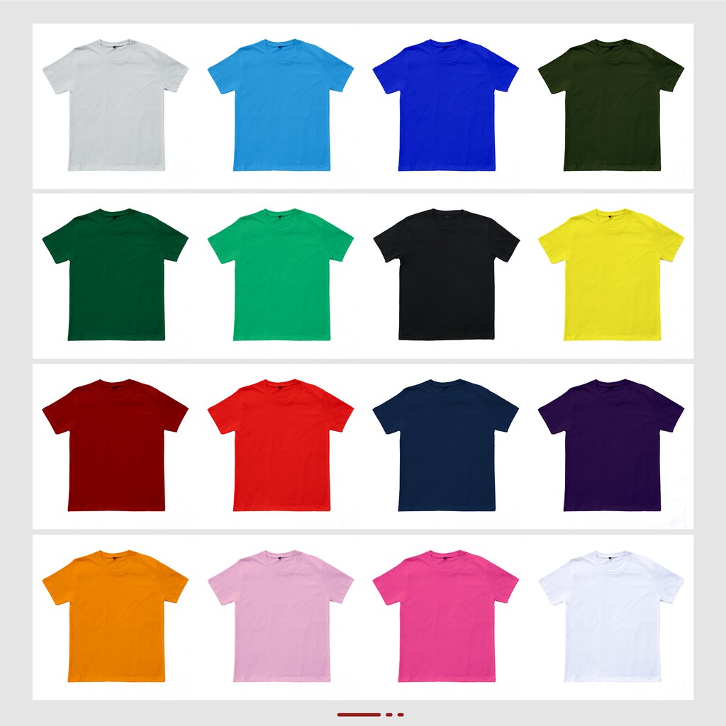 kaos polos pria wanita lengan pendek ada 10 warna bahan combed 30s termurah kaos distro murah