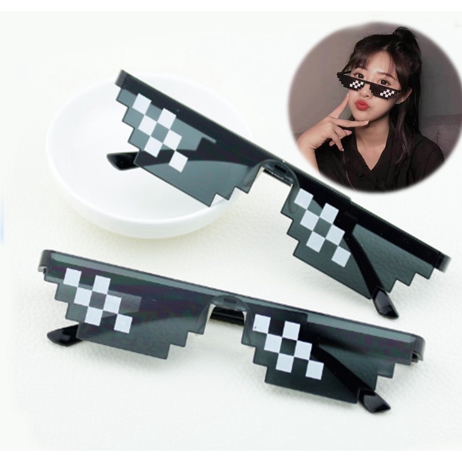 [Promo Terbaru] Kacamata Thug Life Mosaic Fashion Unisex Kacamata Sunglasses Import