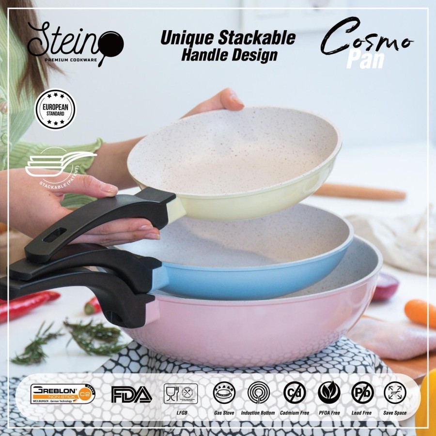 COSMO PAN STEINCOOKWARE (3pan+1tutup)