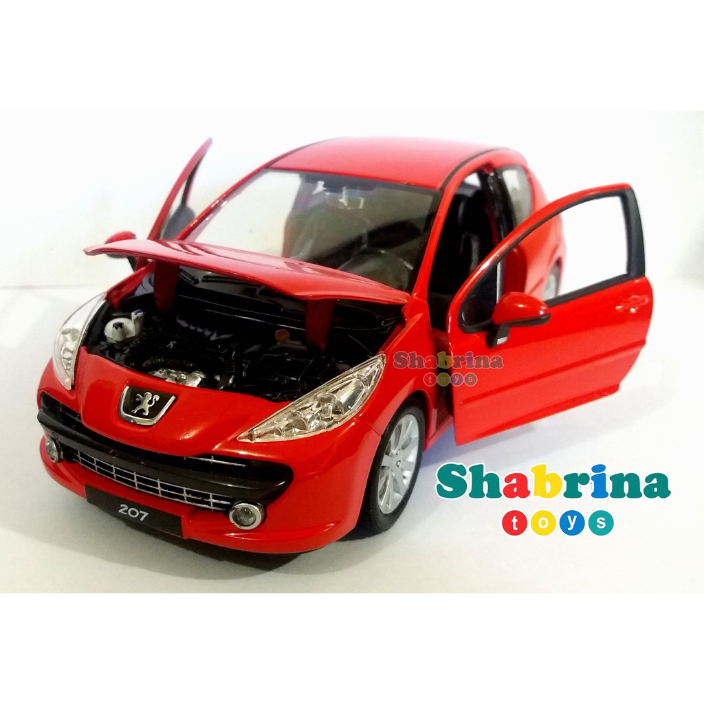 Diecast Miniatur Mobil Peugeot 207 Skala 1 : 24 - Welly
