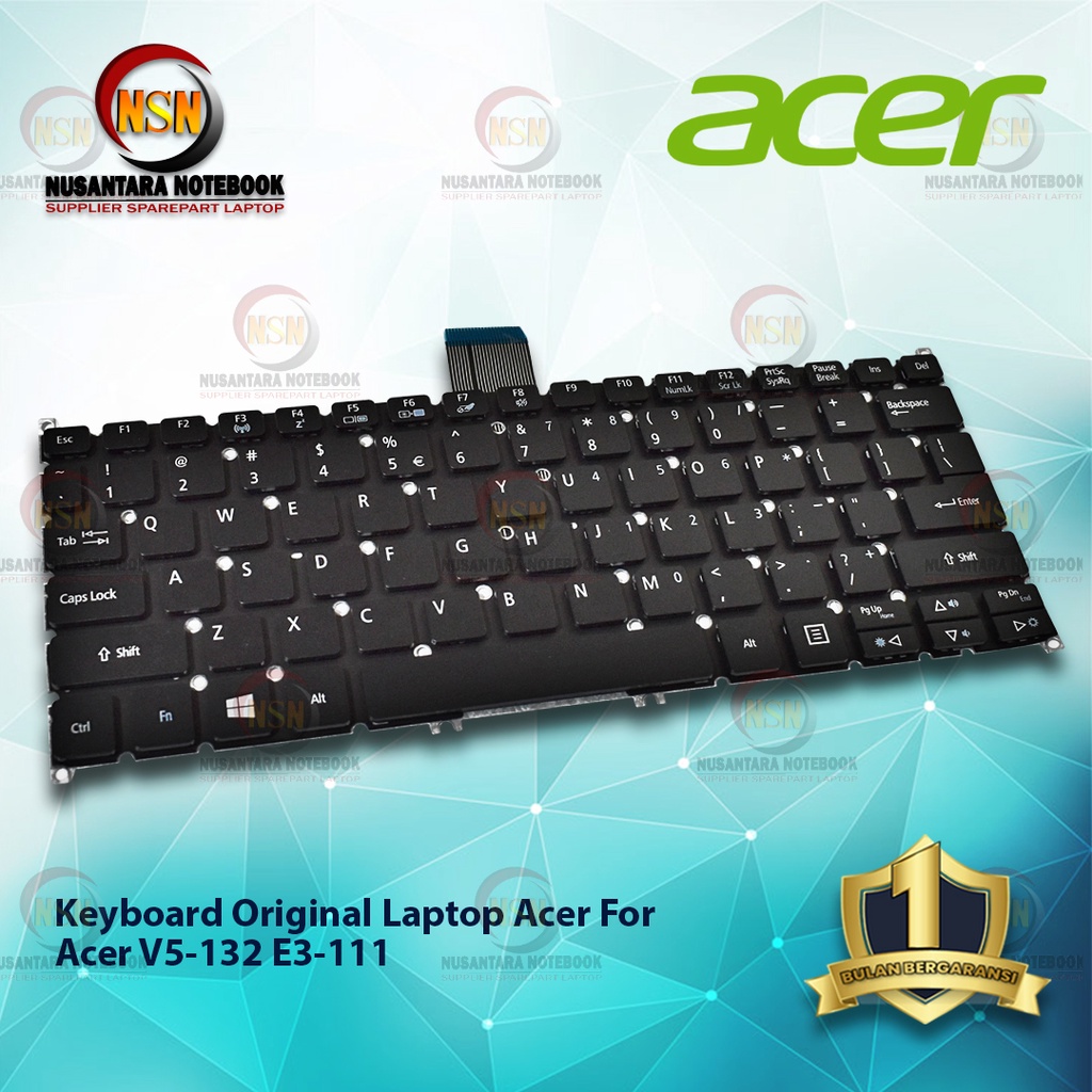 Keyboard Acer V5-132 E3-111 Hitam Black for Laptop Acer