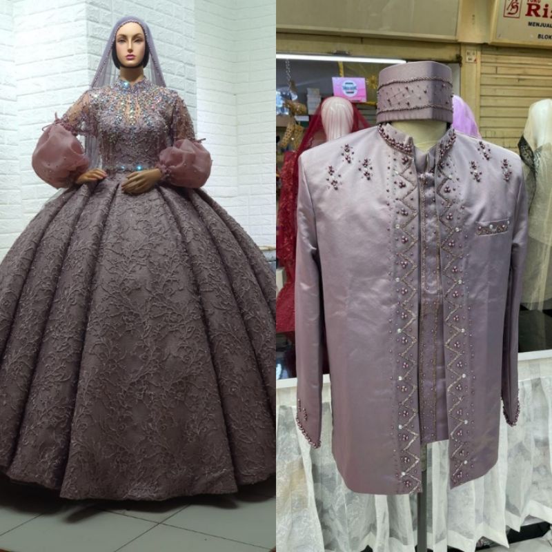 TERLARIS GOWN WEDDING PAYET JEPANG/BAJU PENGANTIN BARBIE BEREKOR/GAUN MUSLIMAH MODERN/BAJU PENGANTIN MEWAH