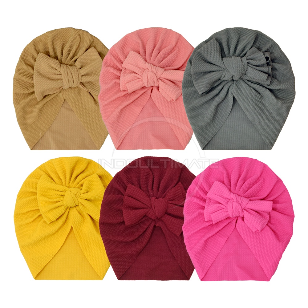 TRB-22 Topi Turban Anak Bayi Perempuan PREMIUM kupluk Turban Kerudung Bayi Anak Perempuan Kupluk Bayi Anak Perempuan Penutup Kepala Bayi Anak Perempuan Topi Turban Anak Bayi Balita Cewek Perempuan