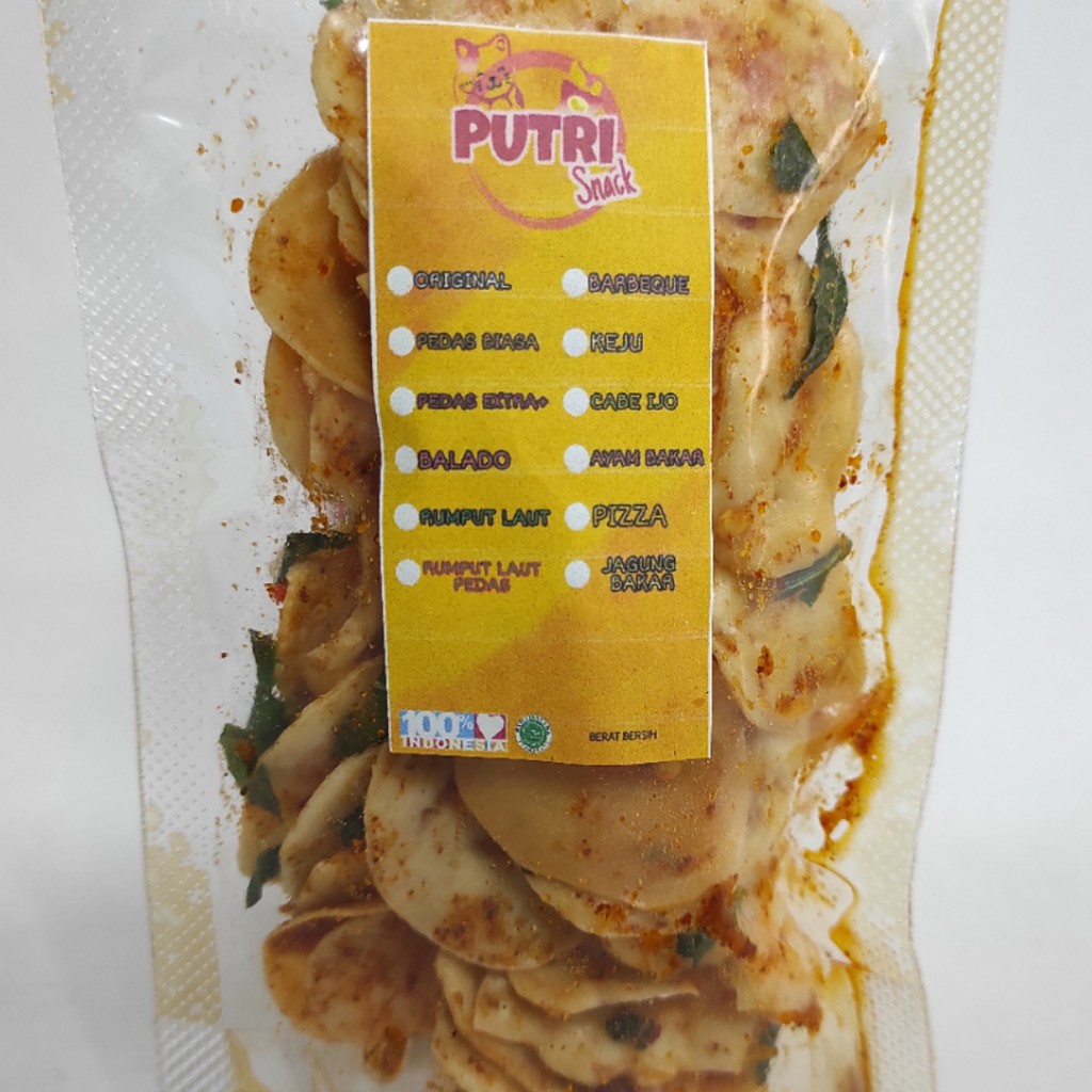 Keripik Seblak Ikan Putih 50gr Extra Daun Jeruk