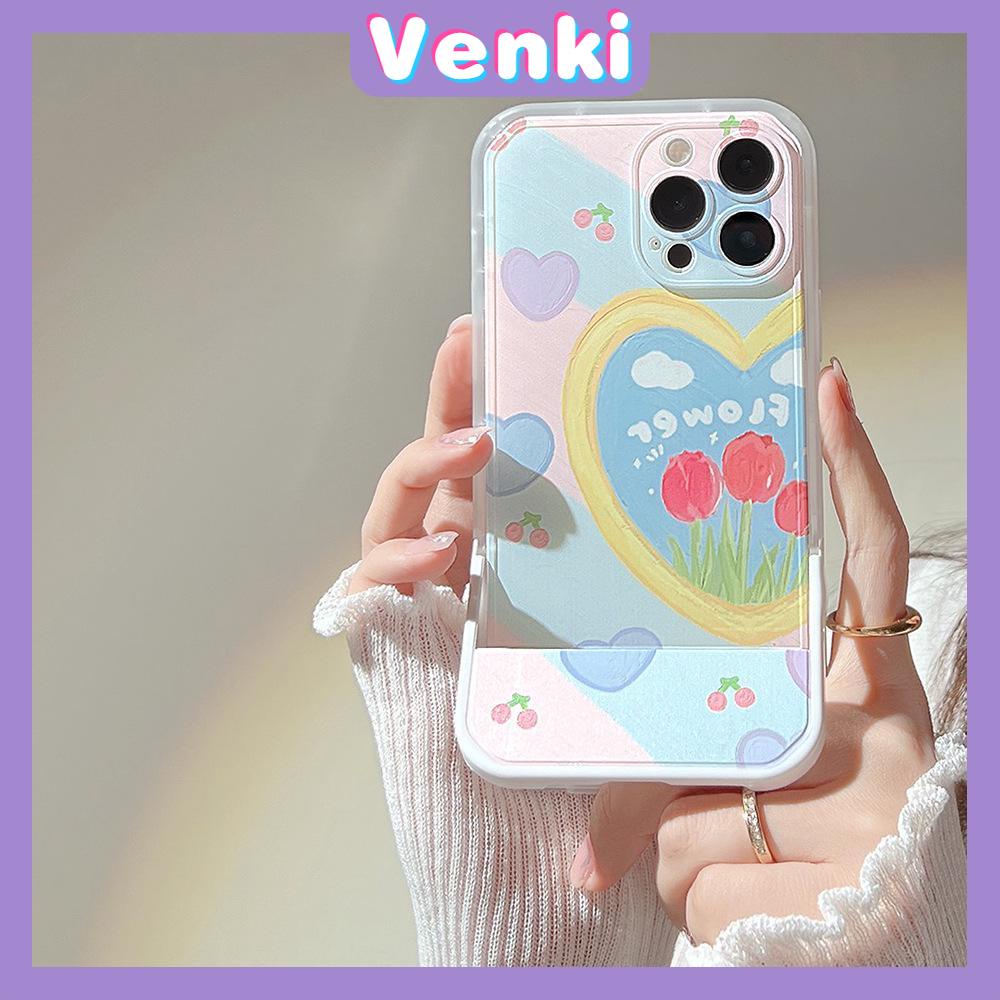 iPhone Case with Invisible Folding Stand Silicone Soft Case Airbag Shockproof Protection Camera Cartoon Cute Compatible For iPhone 11 Pro Max 13 Pro Max 12 Pro Max 7Plus xr XS Max