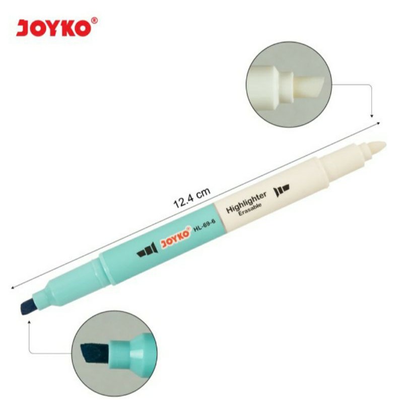 Erasable Highlighter Joyko HL-69-6 / Highlighter Bisa Dihapus 6 Warna