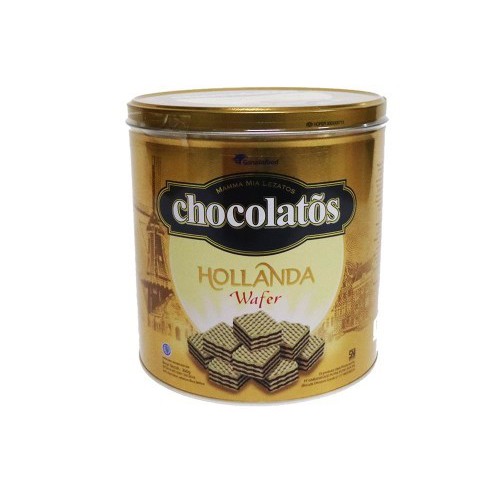 

BISKUIT KALENG WAFER CHOCOLATOS HOLLANDA COKLAT 360 GRAM