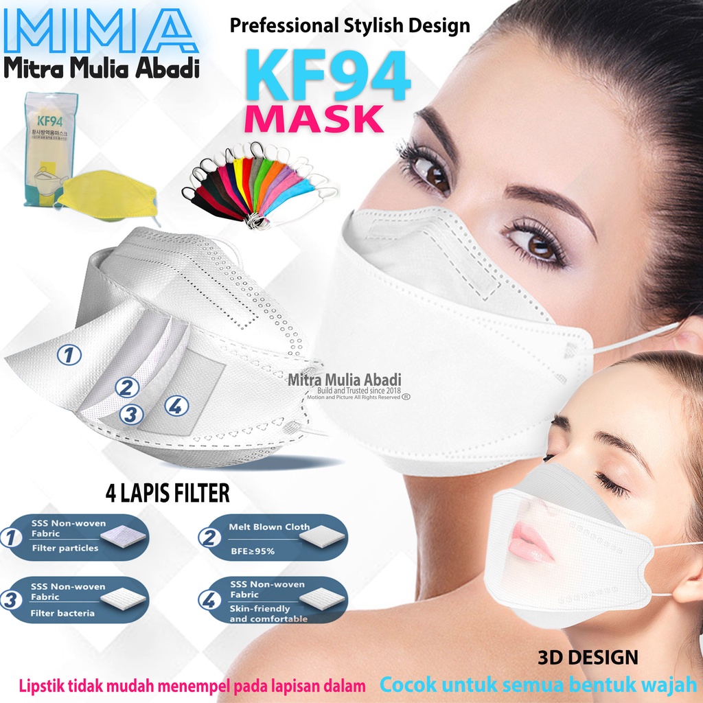 Masker KF94 Korea Style 10 PCS I Masker 4Ply Medis Korea Style KF94