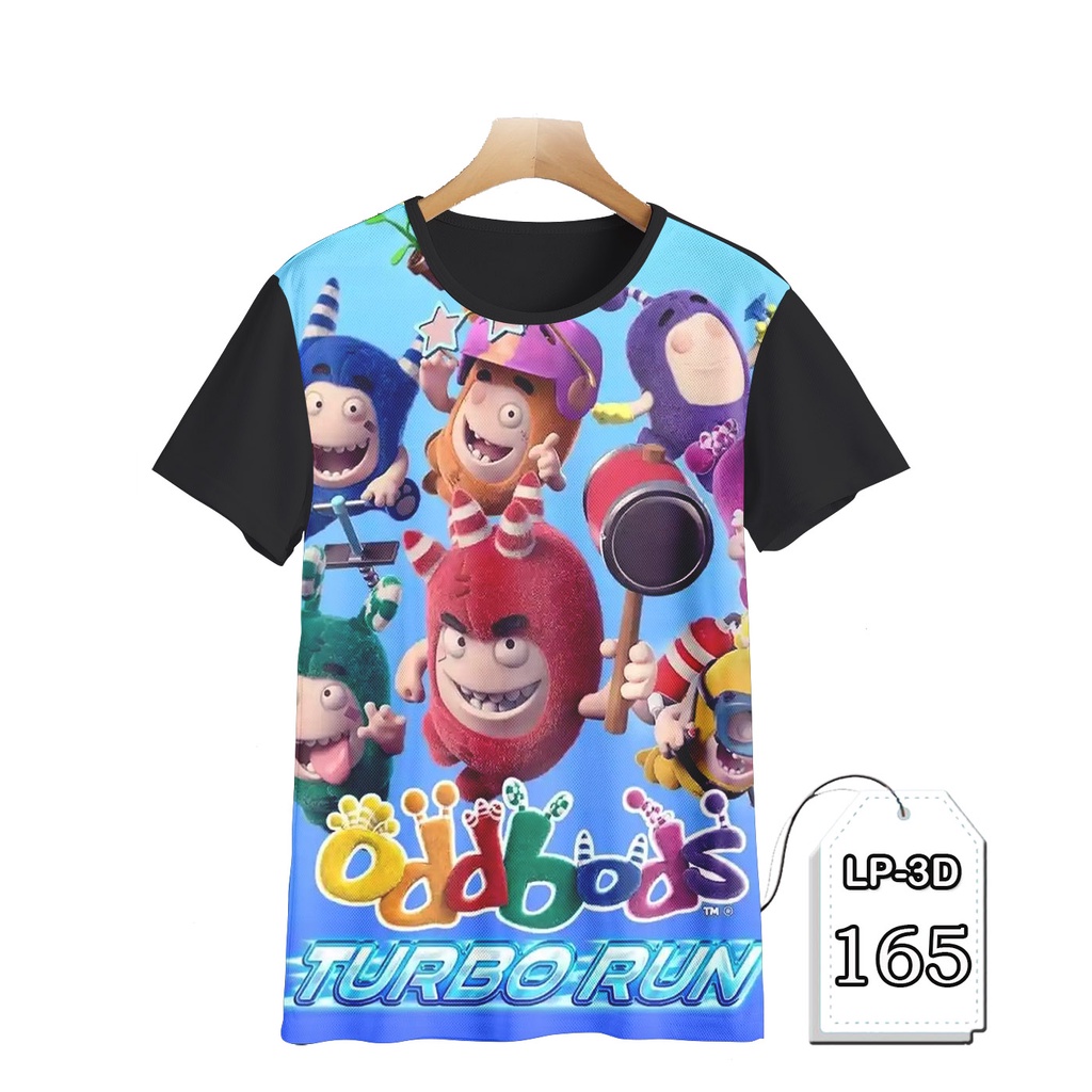 KAOS Oddbods Printing 3D Baju Anak Oddbods Kartun TV Animasi #LP3D-165