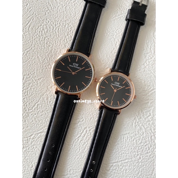 Jam Tangan Kulit Couple / Satuan Pria 40mm Wanita 30mm (Bisa COD)