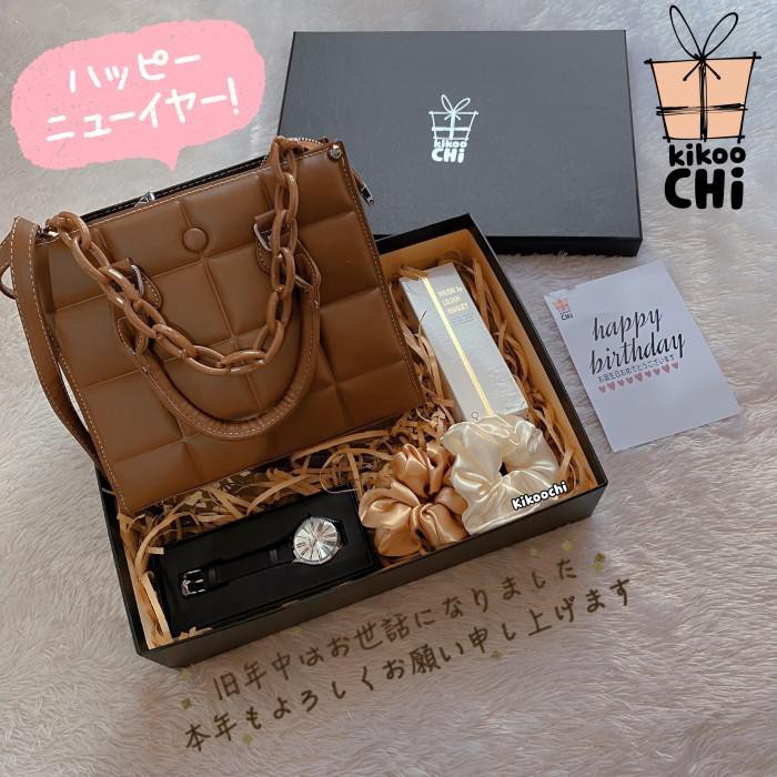 

Kikoochi Japanese Gift Box 3 - Hadiah Kado Ulang Tahun Wanita Istri - Cokelat