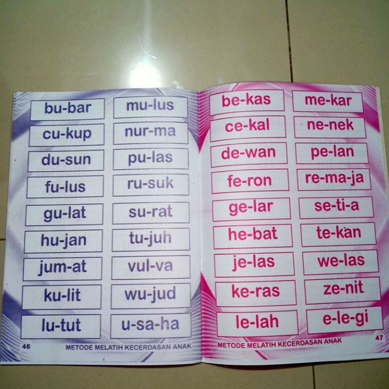 buku metode praktis melatih kecerdasan anak 48 halaman(21×28cm)