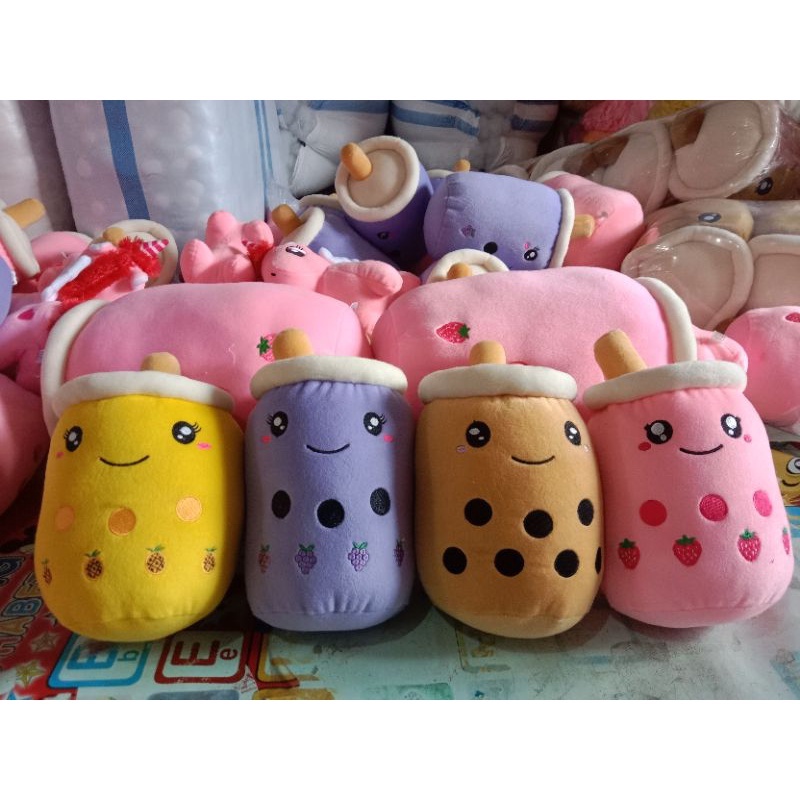 BONEKA BOBA MURAH ukuran 30cm minuman viral lucu halus REAl PICTURES