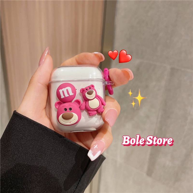 Soft case airpods 3 1 2 Pro 3 Pro 2 Motif Kartun lotso bear