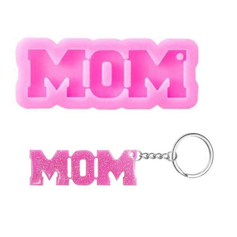 SIY  MOM Shape  Key Chain Epoxy Resin Silicone Mold for Diy Unique Gift