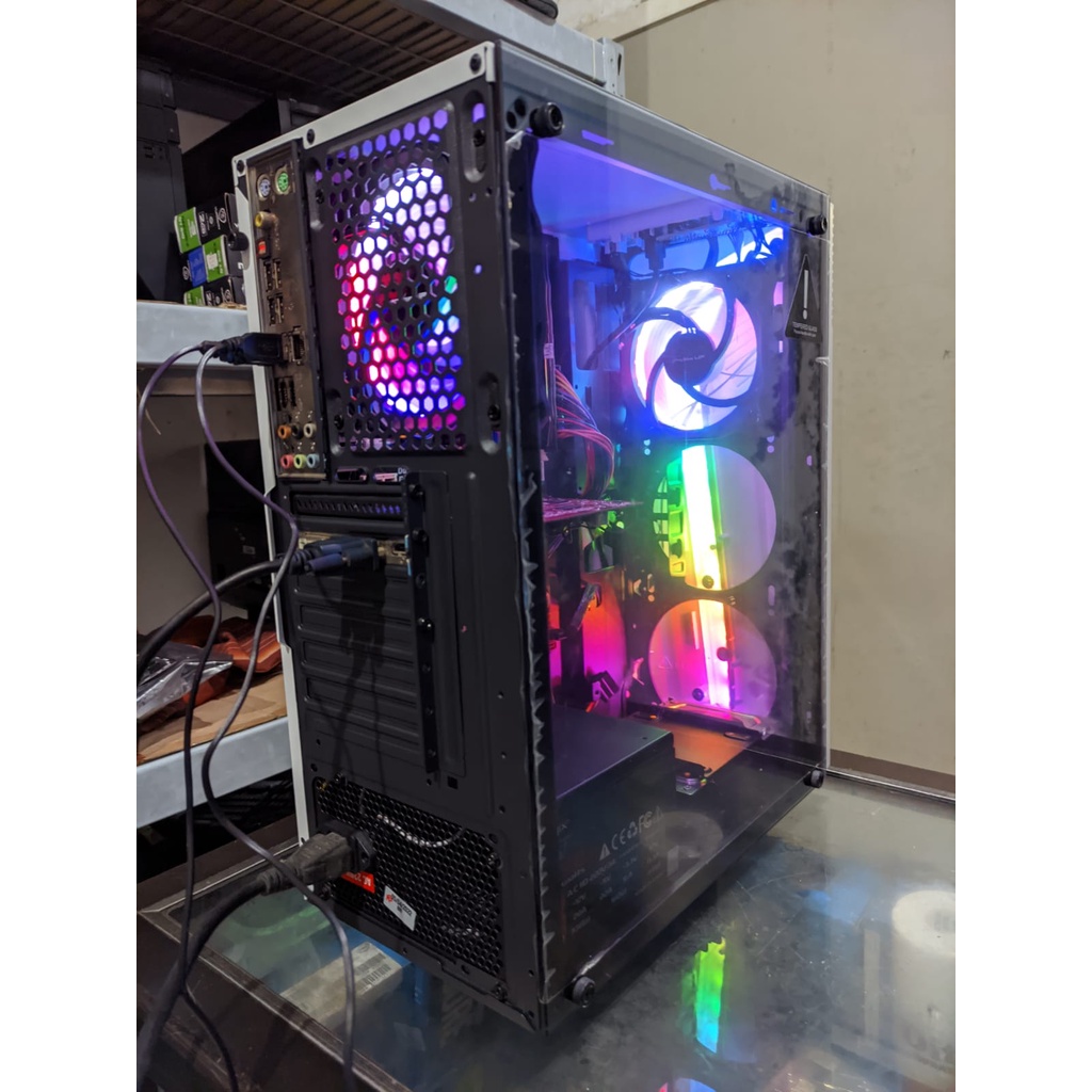 PC/CPU CORE i3/i5/i7 Ram 4/8GB Hdd 500Gb Casing Transparan+Fan RGB