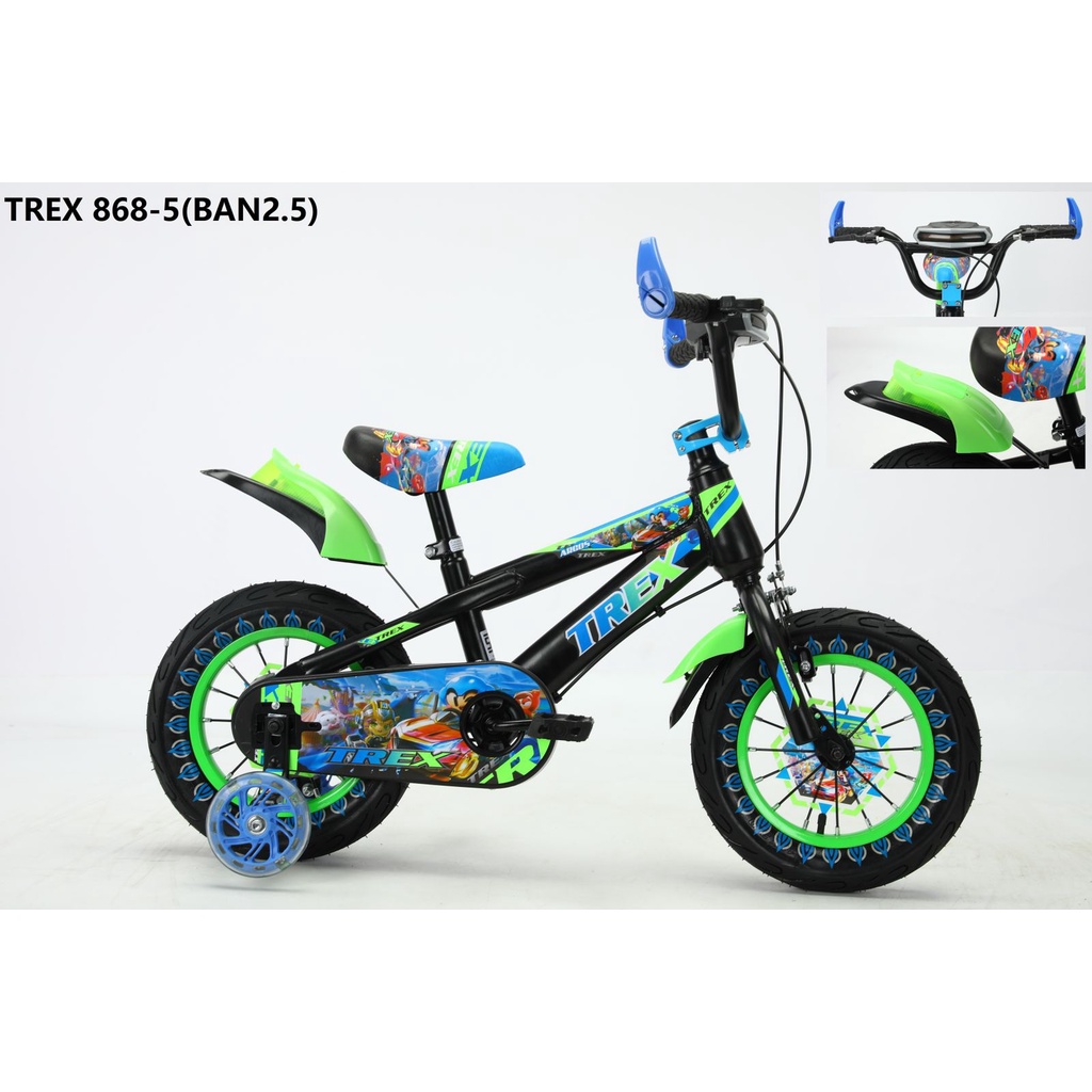 Sepeda BMX  Sepeda anak 16 18 Inch TREX VITROX Musik Lampu Ban Pompa Jumbo x bmx argos 868-5 musik lampu