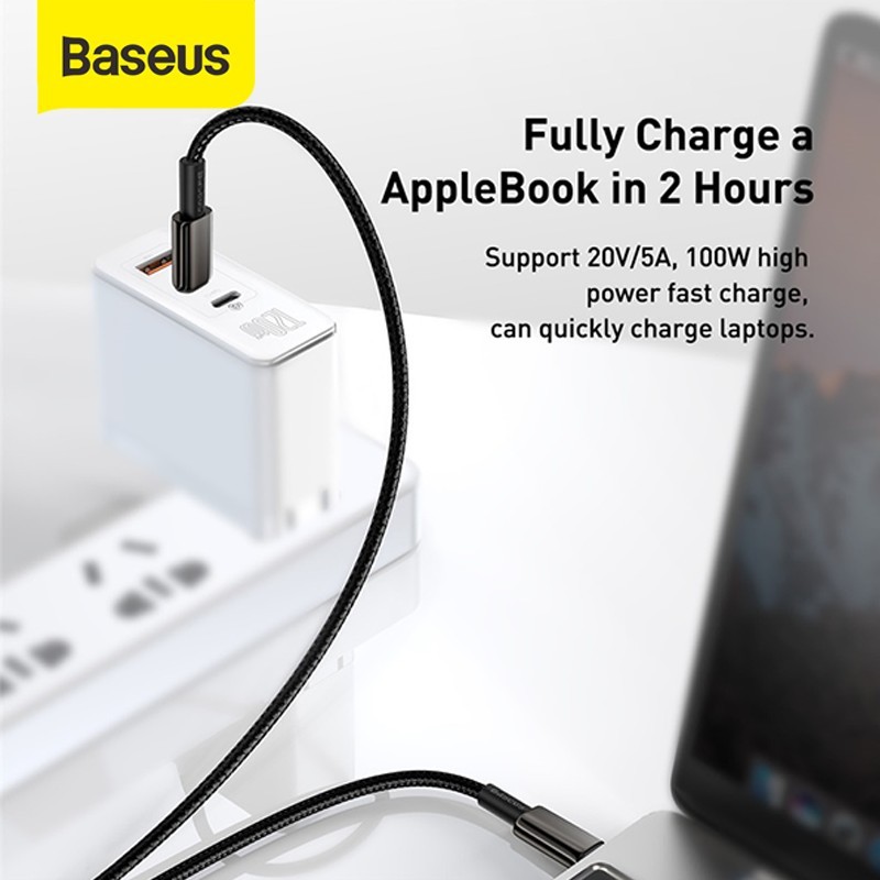 BASEUS KABEL DATA TYPE-C TO TYPE-C FAST CHARGE PD QUICK CHARGE4.0 100W