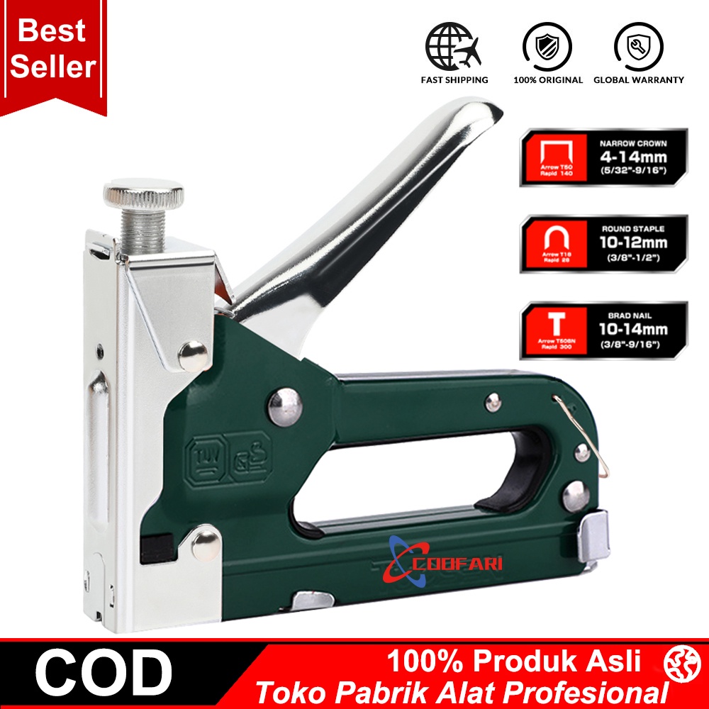 3in1 Staples Stapler Staple Gun Alat Tembak Paku Staples Manual 3 in 1