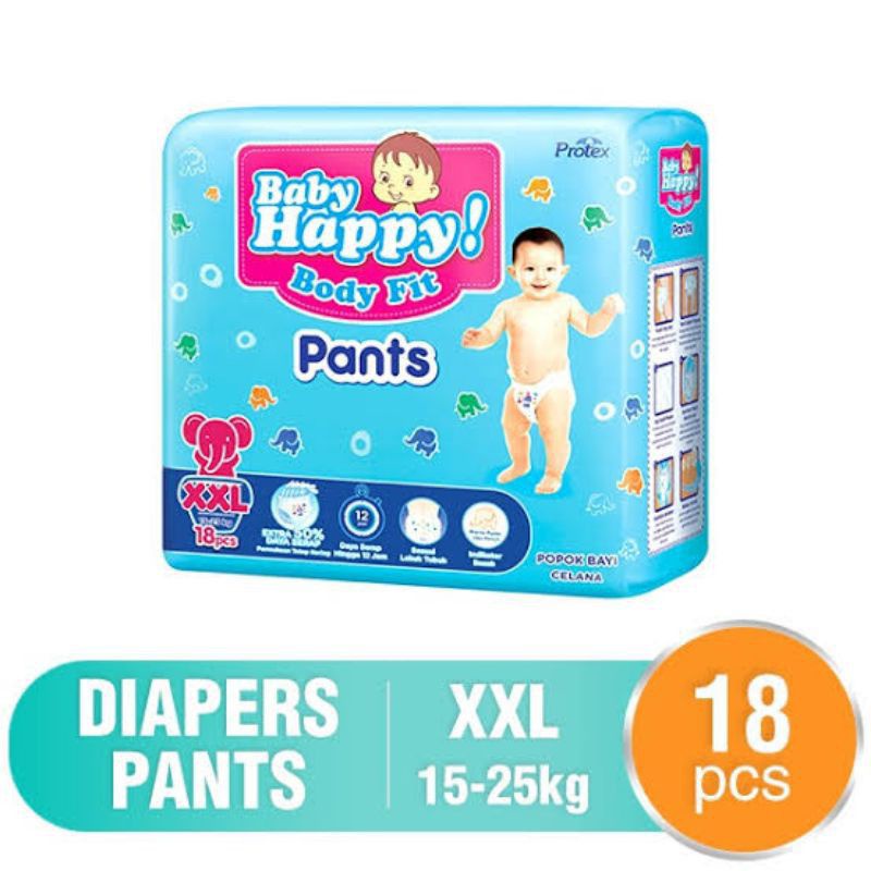 Baby happy pants &amp; Popok Sensi S 38+2 / M 34 / L 30 / XL 26 / XXL 24 / XL 20+2 / XXL 18+2 / M 20+2 / L 20+2